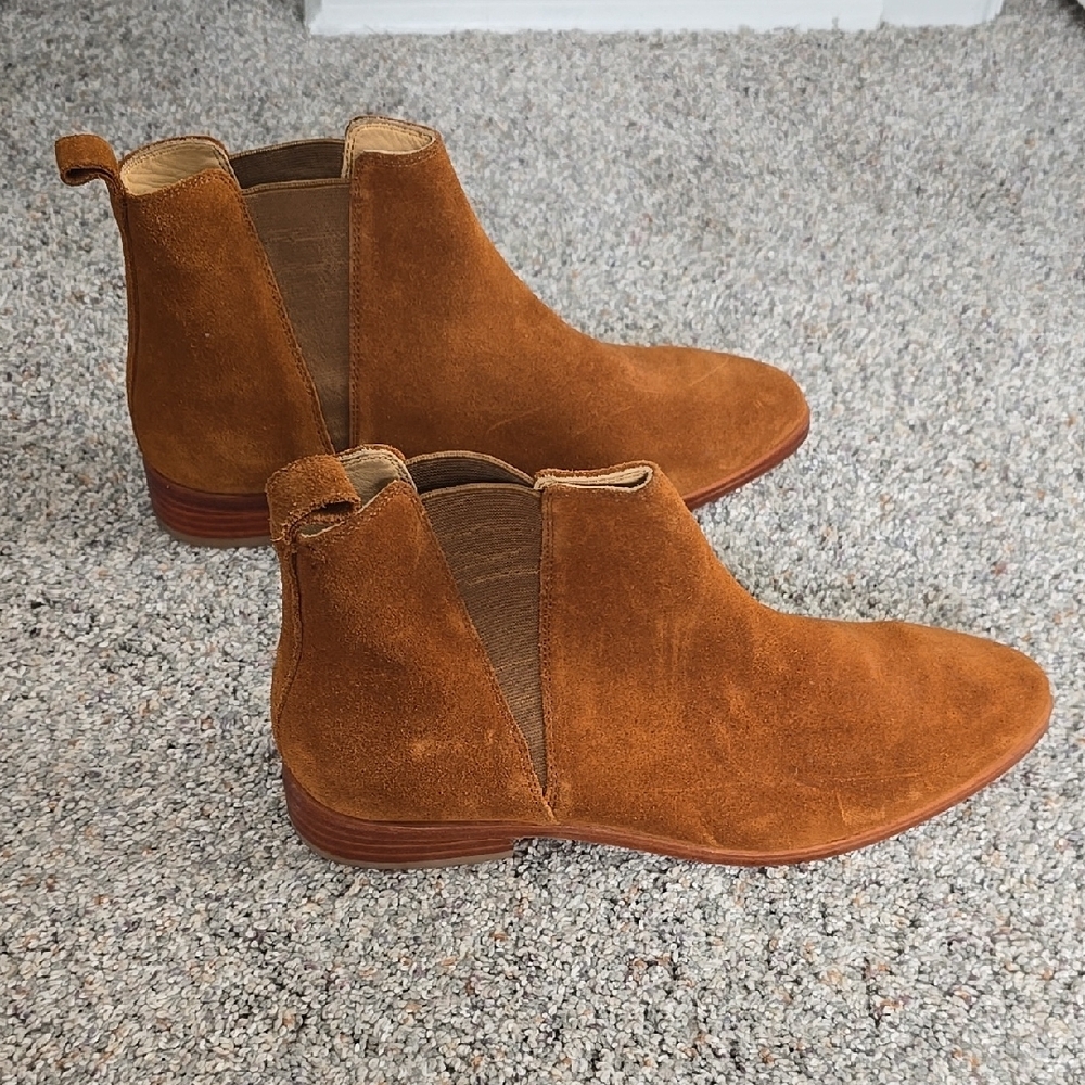 Nisolo Womens Nutmeg Suede Chelsea Every Day Boots Size 10